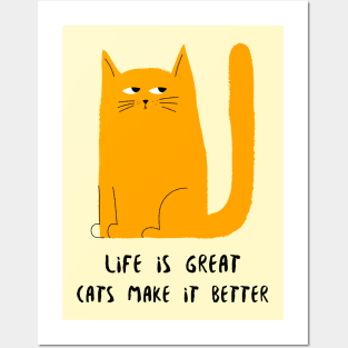 Love for cat design Posters and Art